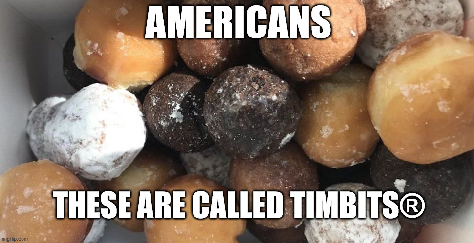Tim Hortons | AMERICANS; THESE ARE CALLED TIMBITS® | image tagged in tim hortons,timbits,canada,social more media | made w/ Imgflip meme maker