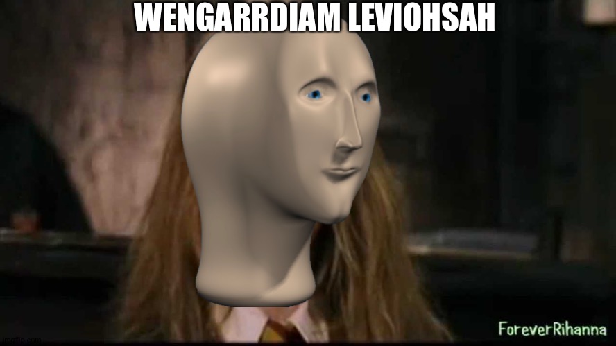 hermione | WENGARRDIAM LEVIOHSAH | image tagged in hermione | made w/ Imgflip meme maker