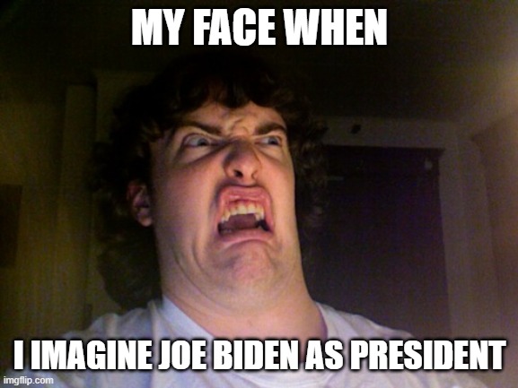 Oh No | MY FACE WHEN; I IMAGINE JOE BIDEN AS PRESIDENT | image tagged in memes,oh no | made w/ Imgflip meme maker