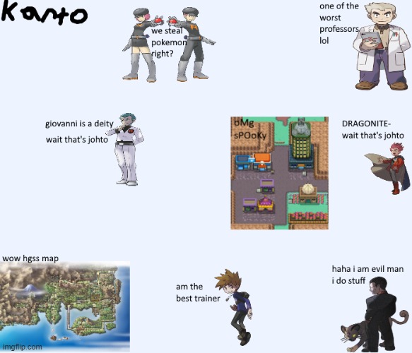 kanto in 1 photo - _____ in 1 photo #1 | image tagged in pokemon,stuff,one picture | made w/ Imgflip meme maker