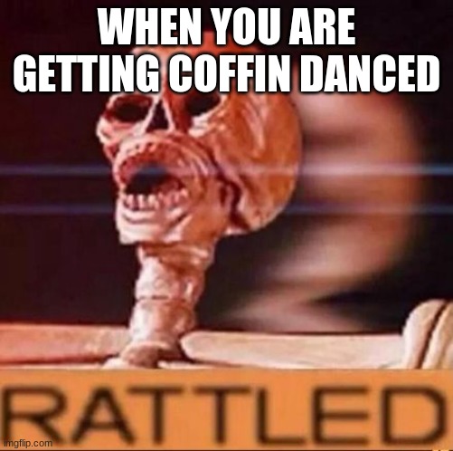 ever think of that? | WHEN YOU ARE GETTING COFFIN DANCED | image tagged in rattled | made w/ Imgflip meme maker