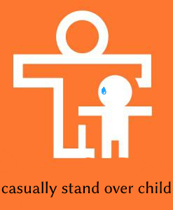 Casually stand over child Blank Meme Template