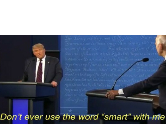 High Quality Don't ever use the word smart with me. Blank Meme Template