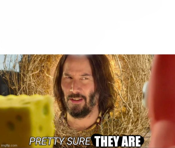 im pretty sure it doesnt | THEY ARE | image tagged in im pretty sure it doesnt | made w/ Imgflip meme maker