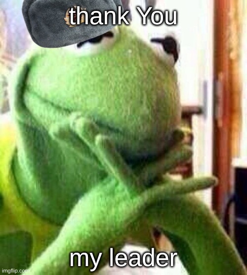 thoughtful kermit | thank You my leader | image tagged in thoughtful kermit | made w/ Imgflip meme maker