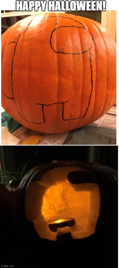 yessir I made this myself | HAPPY HALLOWEEN! | image tagged in blank white template | made w/ Imgflip meme maker