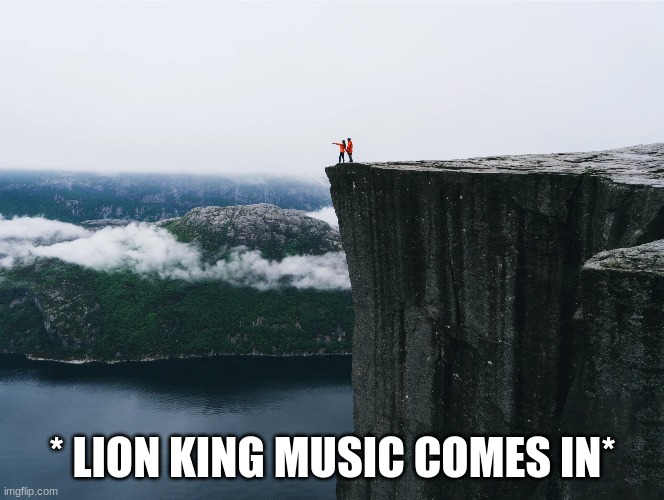 the lion king *remodeled* | * LION KING MUSIC COMES IN* | image tagged in memes | made w/ Imgflip meme maker