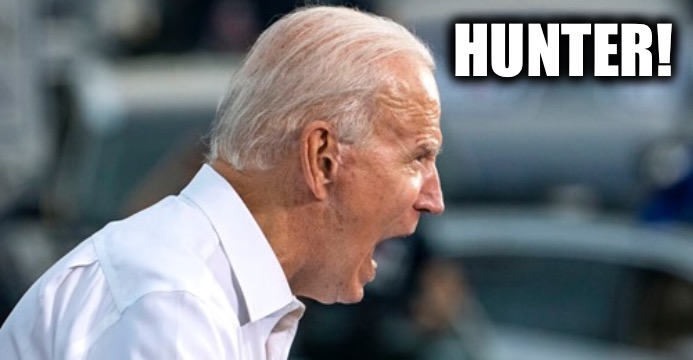 When you’re having a bad day... | HUNTER! | image tagged in biden scream | made w/ Imgflip meme maker