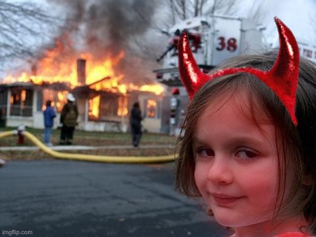 Halloween Fire Girl Blank Meme Template