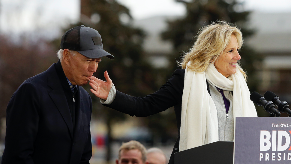 High Quality "Minding the Gaffes"  Jill Biden, on duty as Care-Giver in Chief Blank Meme Template