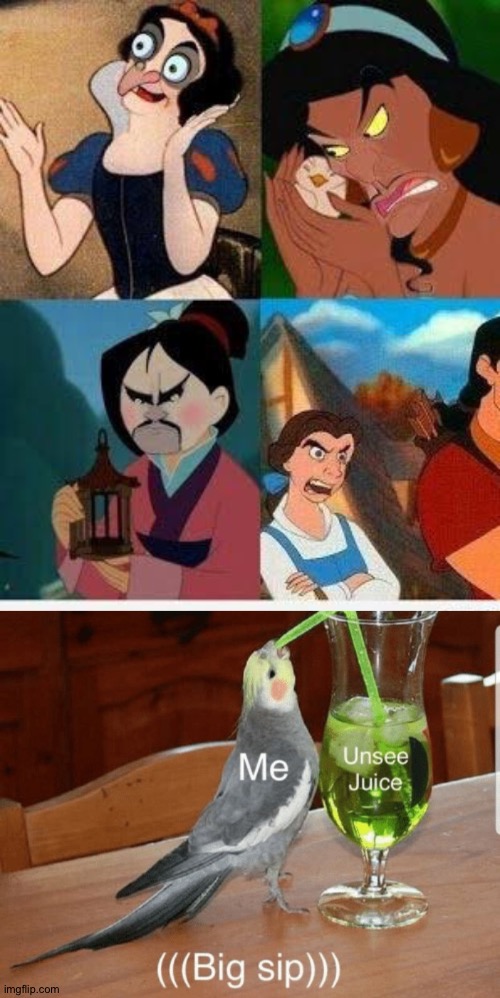Disney Face Swap | image tagged in unsee juice | made w/ Imgflip meme maker