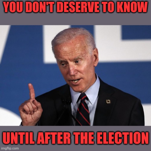 YOU DON'T DESERVE TO KNOW UNTIL AFTER THE ELECTION | made w/ Imgflip meme maker