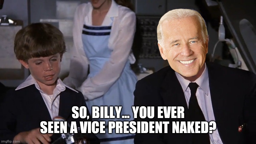 how about gladiator movies | SO, BILLY... YOU EVER SEEN A VICE PRESIDENT NAKED? | image tagged in airplane joey | made w/ Imgflip meme maker