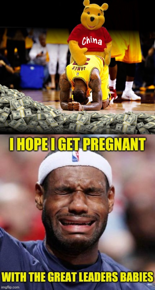 Xi Jinping And Lebron James A Love Story | image tagged in china luvs lebron james pooh,xi jinping,lebron james,lebron james crying,drstrangmeme,conservatives | made w/ Imgflip meme maker