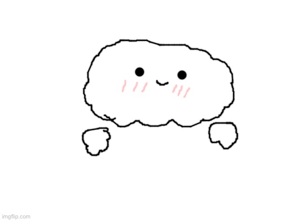 This oc is a cloud, what should I name it? | image tagged in blank white template | made w/ Imgflip meme maker