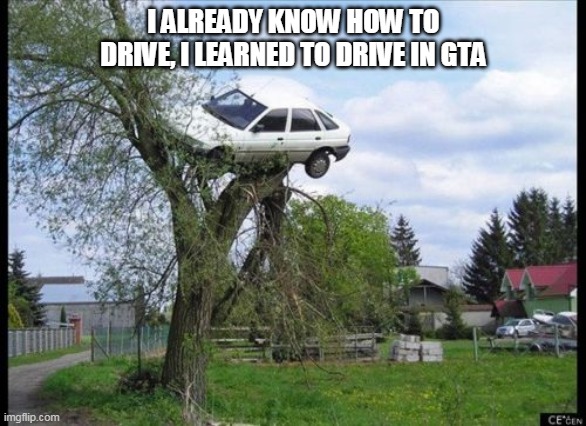 Secure Parking | I ALREADY KNOW HOW TO DRIVE, I LEARNED TO DRIVE IN GTA | image tagged in memes,secure parking,gta,5,car | made w/ Imgflip meme maker