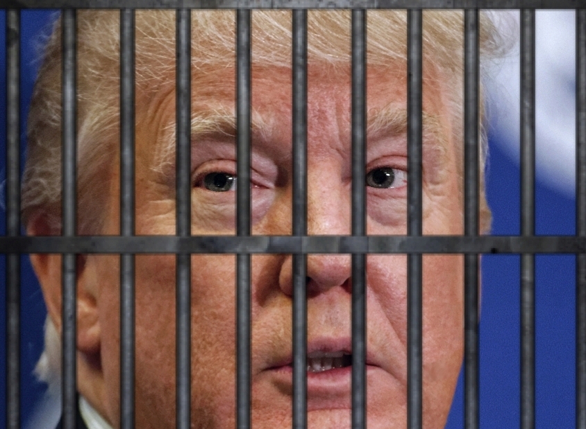 Trump prison bars Blank Meme Template