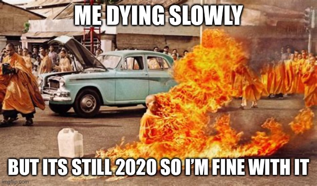 ME DYING SLOWLY BUT ITS STILL 2020 SO I’M FINE WITH IT | made w/ Imgflip meme maker