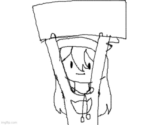 High Quality Shiyu holding a sign Blank Meme Template