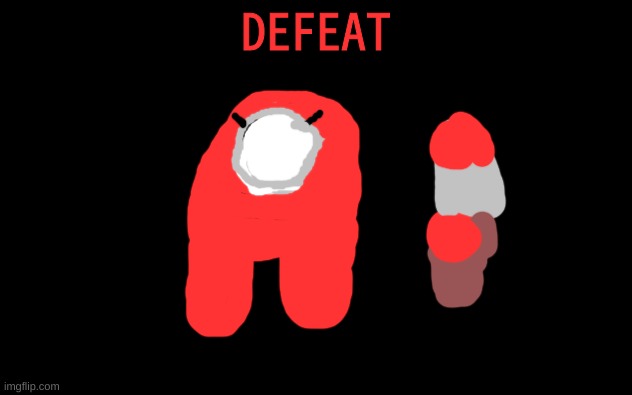 imma be gone for a bit see you soon (Red winning as imp) | DEFEAT | image tagged in white screen,red sus,among us,cyan_official | made w/ Imgflip meme maker