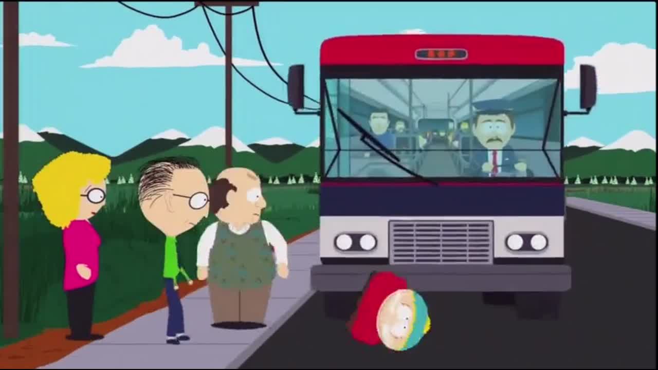 Cartman under bus Blank Meme Template