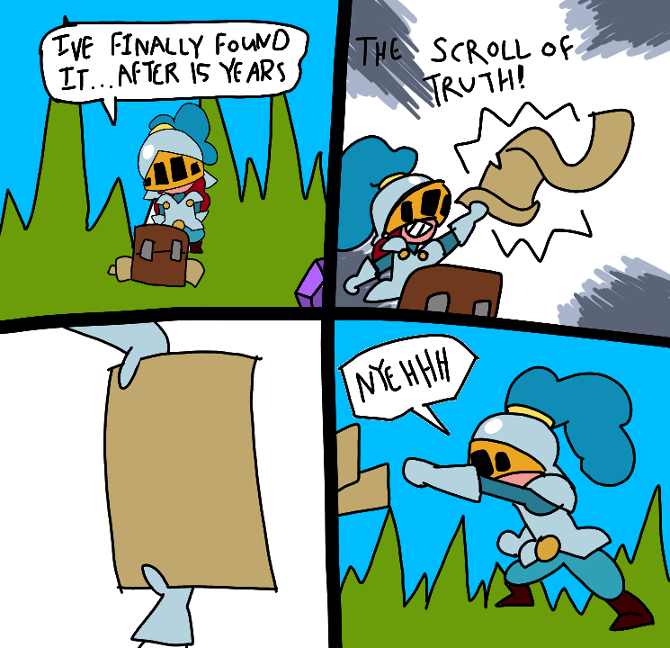 The scroll of truth Blank Meme Template