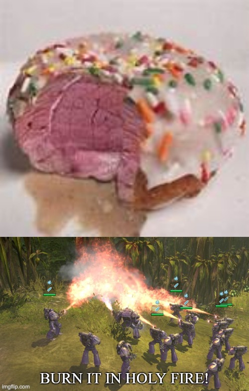 YUCK | image tagged in burn it in holy fire 4 | made w/ Imgflip meme maker