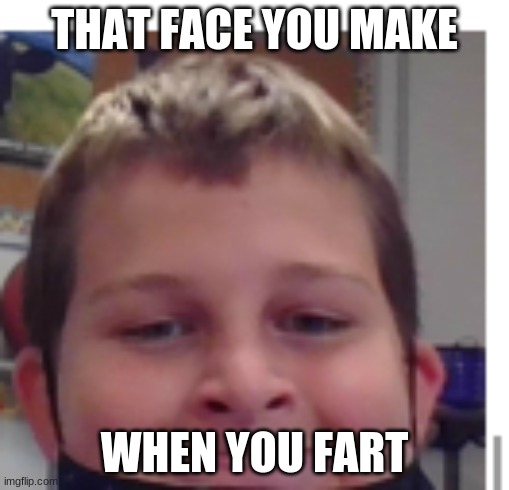 THAT FACE YOU MAKE; WHEN YOU FART | made w/ Imgflip meme maker