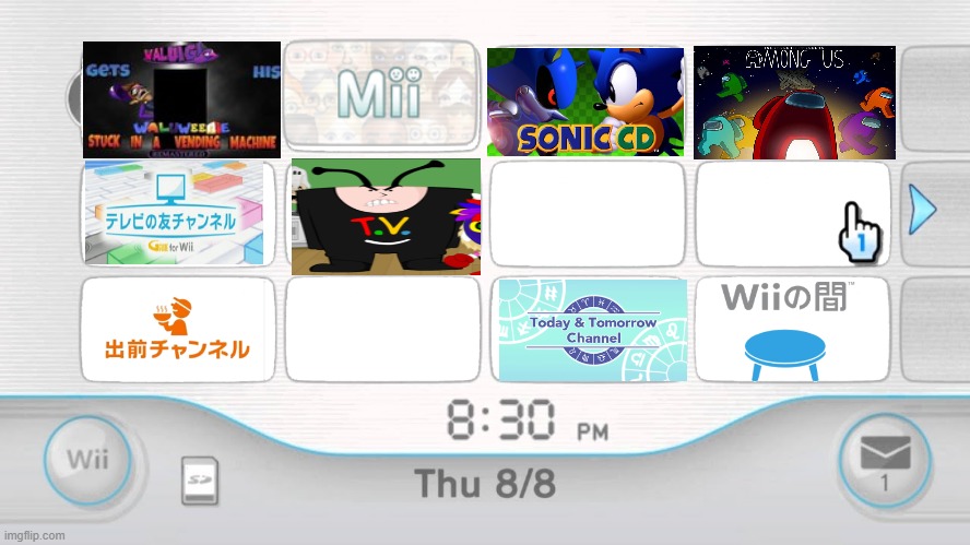 I don't know what to say about this wii menu i made | image tagged in memes,funny,wii,mii,waluigi | made w/ Imgflip meme maker