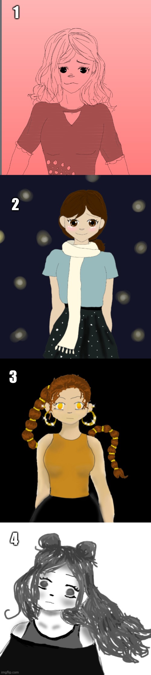 Which one should I re-draw? | 1; 2; 3; 4 | image tagged in drawing | made w/ Imgflip meme maker