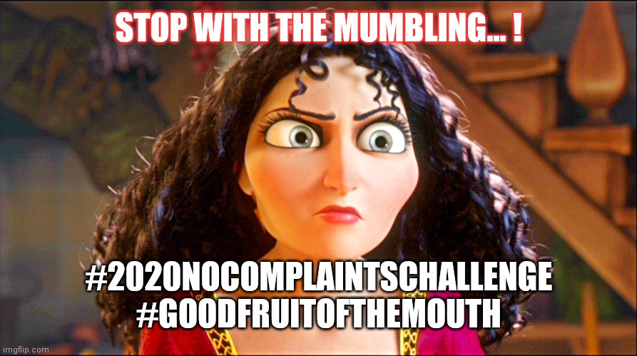 Mother Gothel | STOP WITH THE MUMBLING... ! #2020NOCOMPLAINTSCHALLENGE
#GOODFRUITOFTHEMOUTH | image tagged in mother gothel | made w/ Imgflip meme maker