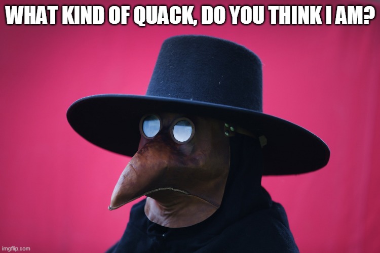 Who was that masked man? | WHAT KIND OF QUACK, DO YOU THINK I AM? | image tagged in quack mask | made w/ Imgflip meme maker