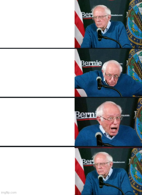 High Quality Bernie Sanders Reaction Blank Meme Template