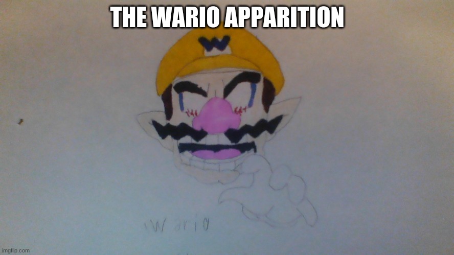 made this my self | THE WARIO APPARITION | image tagged in super mario 64 | made w/ Imgflip meme maker