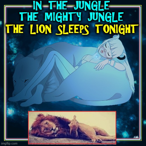 A Very Big Cat Who Doesn't Wanna Hear that Song Again | IN THE JUNGLE THE MIGHTY JUNGLE; THE LION SLEEPS TONIGHT | image tagged in vince vance,cats,lions,sleeping cat,lion king,memes | made w/ Imgflip meme maker