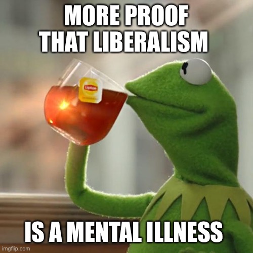 But That's None Of My Business Meme | MORE PROOF THAT LIBERALISM IS A MENTAL ILLNESS | image tagged in memes,but that's none of my business,kermit the frog | made w/ Imgflip meme maker