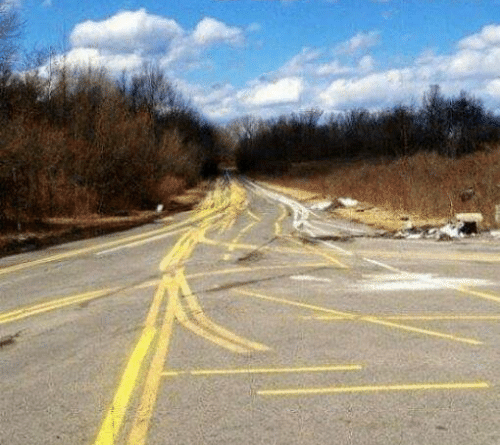 High Quality Messy Road Blank Meme Template