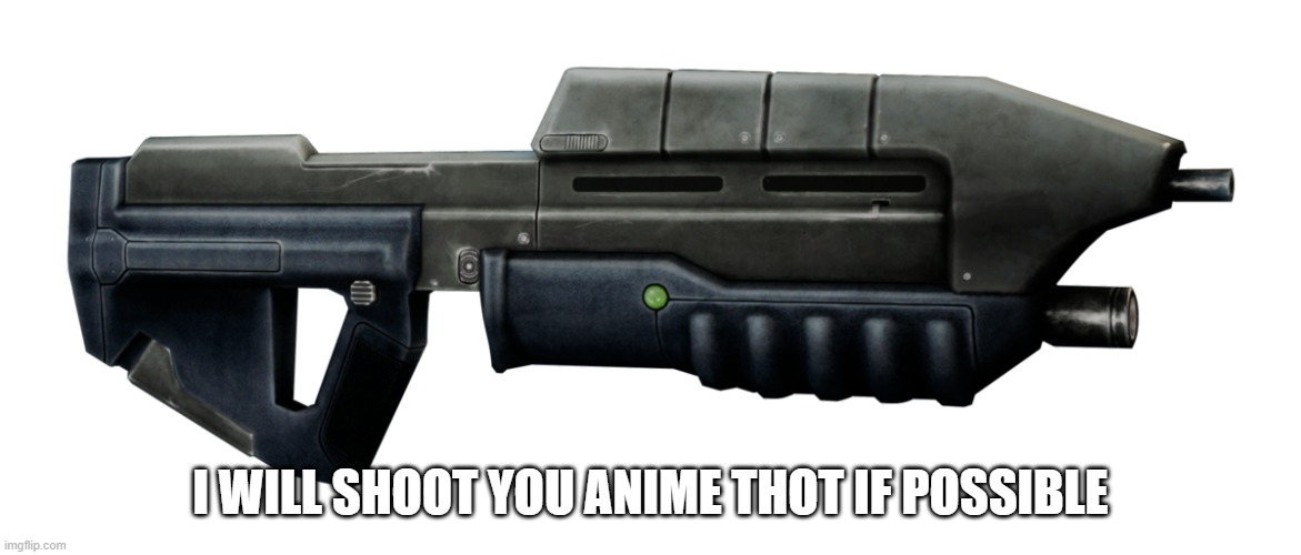 template for thot destroyers | I WILL SHOOT YOU ANIME THOT IF POSSIBLE | image tagged in guns | made w/ Imgflip meme maker