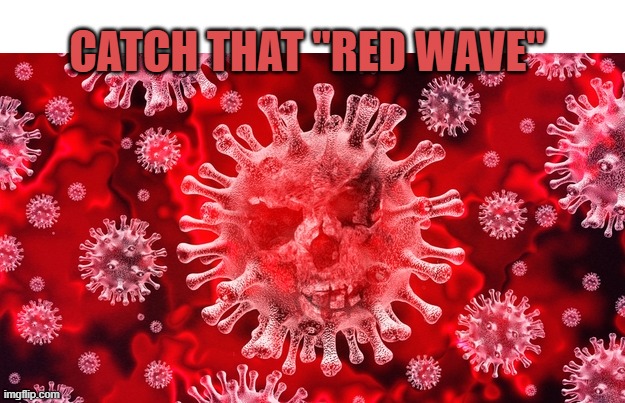 CATCH THAT "RED WAVE" | CATCH THAT "RED WAVE" | image tagged in republican,coronavirus,red wave,death,trump,vote red | made w/ Imgflip meme maker