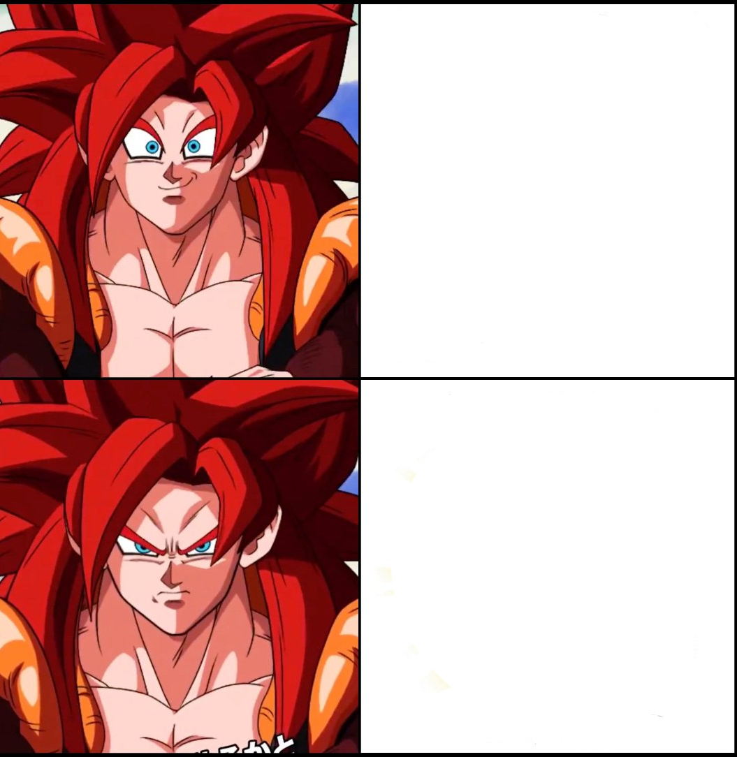 Dragon Ball GT SSJ4 Gogeta Blank Template - Imgflip