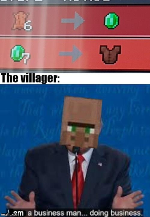 image tagged in minecraft,minecraft villagers,scam | made w/ Imgflip meme maker