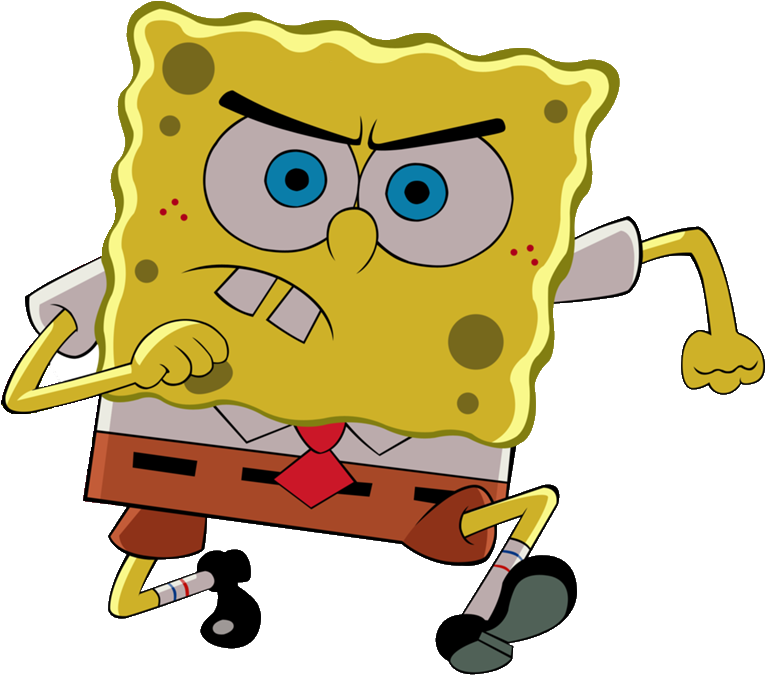Spongebob run Blank Meme Template