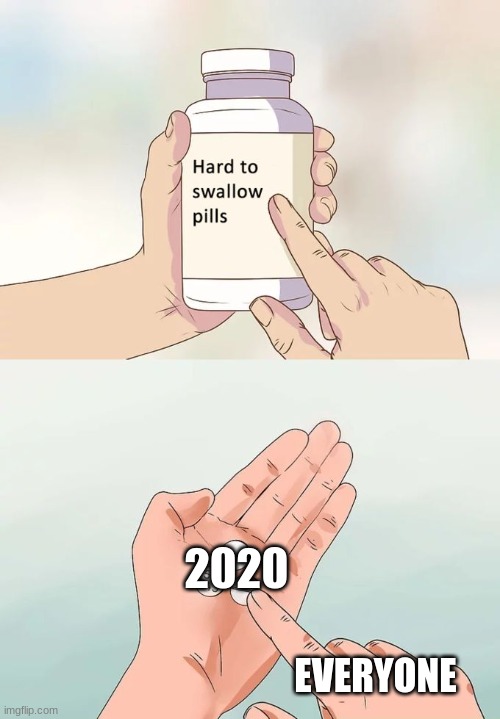 I really dont know |  2020; EVERYONE | image tagged in memes,hard to swallow pills,haha funny | made w/ Imgflip meme maker