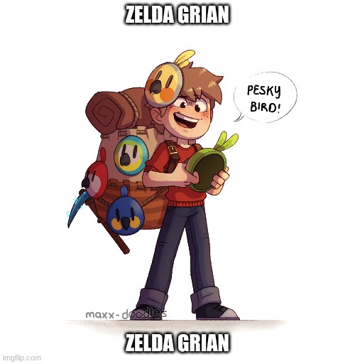 ZELDA GRIAN; ZELDA GRIAN | image tagged in hermitcraft | made w/ Imgflip meme maker