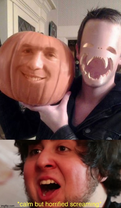 Not just spook but really cursed | image tagged in jon tron calm but horrified screaming,funny | made w/ Imgflip meme maker