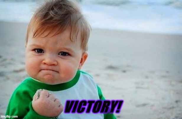 Victory Baby | VICTORY! | image tagged in victory baby | made w/ Imgflip meme maker