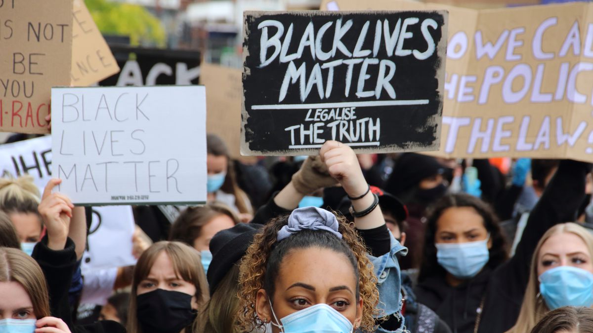 BLM protests face mask Blank Meme Template