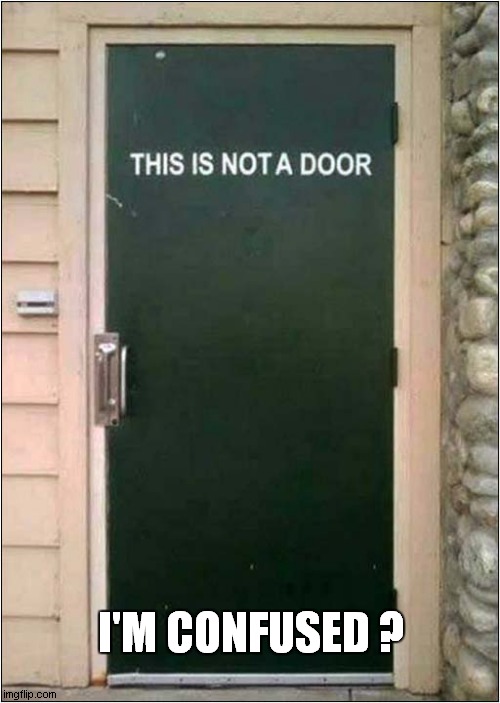 This Is Not A Door ? | I'M CONFUSED ? | image tagged in door,confusion | made w/ Imgflip meme maker