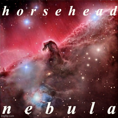 [our space program is proceeding apace] | h  o  r  s  e  h  e  a  d; n   e   b   u   l   a | image tagged in horsehead nebula,space,nebula | made w/ Imgflip meme maker