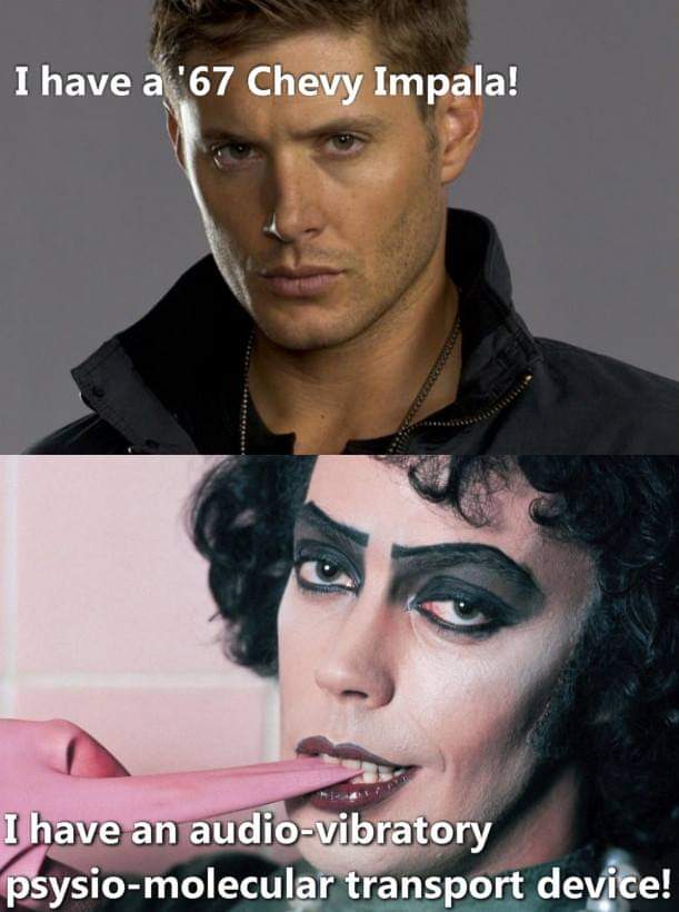 High Quality Dean vs Frank-N-Furter Blank Meme Template